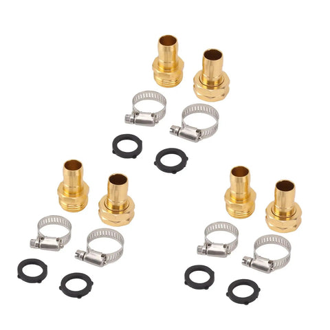 Top Grade Thonlai Garden Hose Repair Kit Durable Aluminum Connectors With Clamps For 3/4 Inch And 5/8 Inch Outdoor Hoses Rust Resistant Steel Hardware 3 Sets To Fix Leaks Fast brass fittings, clamps, and washers