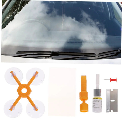 Car Windshield Crack Repair Kit For Quick Chip Fix And Auto Glass Restoration DIY Windshield Repair Tool kit components