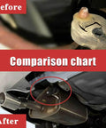 Heavy Duty 2 Pack Rubber Exhaust Hanger With Two Holes For Universal Fit Red Muffler Bushing, before-and-after comparison under car