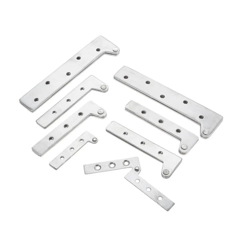 Two Pack Ball Bearing Door Hinges For Inset Doors, Stainless Steel Pivot Knife Hinges, 360 Degree Rotating Offset Hinges With Built In Dampers, Smooth Quiet Close, Durable Cold Rolled Steel, L64mm Length 1.5mm Thick, stainless hinge parts