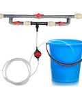 Three Quarter Inch Venturi Fertilizer Injector with blue bucket, POM plastic, for agricultural irrigation, stable flow, BSP connectors