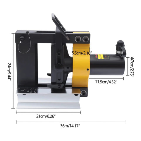 Heavy Duty Hydraulic Pipe Bender For Copper Aluminum And Iron Metal Plates, 24cm height, 150MM width, perfect for fabrication.