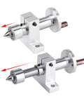 Double Bearing Live Center for Mini Lathe, Ultra Accurate Revolving Center shown in side view with metal housing and smooth spinning.