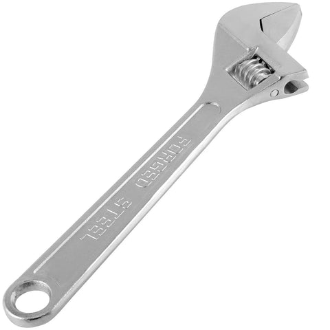 Must Have 15 Inch Adjustable Wrench Set With Wide Jaw, Heavy Duty Crescent Tools, Ergonomic Handles, Forged Steel Chrome Plated