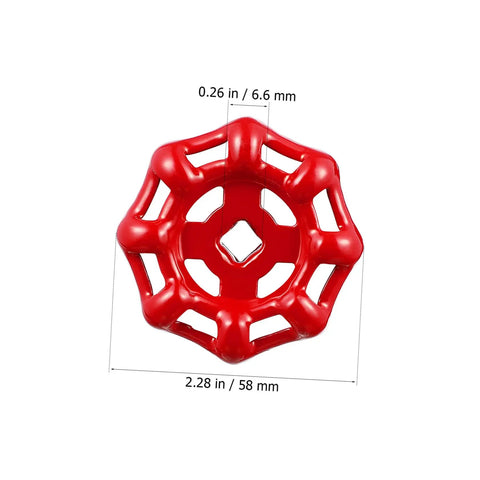 10Pcs Hand Wheel Cast Iron Valve Handles for Fluid Control, red 2.28 inch dimensions, vintage farmhouse style gate valve knob.