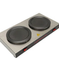 Heavy Duty Dual Plate Coffee Warmer Forged From Commercial Grade Stainless Steel with dual heating plates for busy cafes.