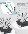 Premium Lab Airflow Dryer Rack With 12 Holes And Tree Branch Duct Design For Efficient Glassware Drying Electric Heating Unit.