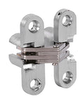 Hidden Zinc Alloy Cross Hinge Set For Seamless 180 Degree Door Swing Built To Last Cabinet Hinges, close-up view, stainless steel