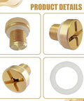 Straight Up Heavy Duty Brass Radiator Coolant Expansion Tank Bleeder Screw And Drain Plug Replacement For Bmw X3 X5 With Premium Sealing O Ring close-up showing detailed design and included O-ring.