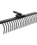 Tow Behind Landscape Rake 60 Inch Dethatcher With 21 Steel Coil Tines for Leaves Pine Needles and Grass