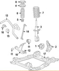Diagram of Genuine Oem Front Brake Hub Assembly Direct Replacement For Front Suspension 44600-SJK-J00 Includes Two Hubs