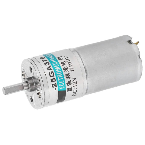 Super Rugged 12V DC Micro Gear Motor Boasting All Metal Gears And Premium Copper Coils For Smooth Low Speed Control At 20 RPM