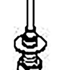 Polished Brass Trip Lever Assembly Replacement Part 83725-VF for Toilets and Plumbing Fixtures, line drawing view.