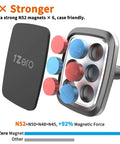 Heavy Duty Magnetic Phone Car Mount With 14 Inch Gooseneck Long Arm Extension shows six N52 magnets for secure grip.