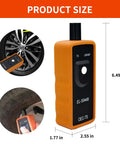 Professional TPMS Relearn Tool For Tire Pressure Monitor Activation And Universal Sensor Reset, dimensions shown 6.49x2.55x1.77 in.