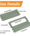 Size details of Aluminum Cabinet Pull Handles Set Of Two Flush Ring Hidden Drawer Pulls For Cabinets and Closets Green Finish