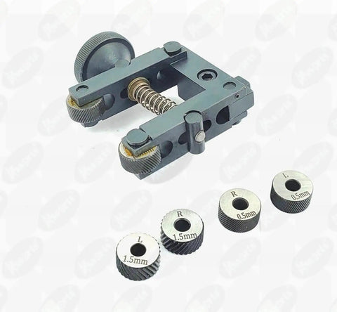 Boss Tool Steel Knurling Tool Set For Lathe Machines, 2 Inch 50 mm Capacity, Includes 3 Pairs Of Diamond Pitch Hardened Knurls
