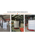 Automatic Pallet Wrapping Machine for Industrial Loads in warehouse setup showing heavy duty stretch film wrapping system performance.