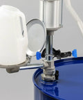 Three Pack Black Aluminum Cross Clamps With Dual Screw Boss Head adjustable holder for liquid transfer setup.