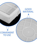 DIY Concrete Molds For Walkways And Patios Easy To Use Square Flagstone Paver Casting Mold, white durable plastic material close-up