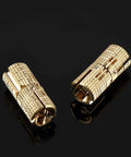 Built Tough 180 Degree Copper Hinges For Jewelry Boxes And DIY Furniture Projects Heavy Duty Hardware On Black Background