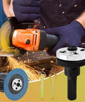 Set Of 2 Electric Drill Angle Grinder Connecting Rod Adapters With Spanner And Flange Nut 10mm Drill Arbor Mandrel in use