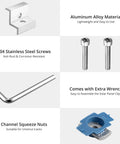 Solar Panel End Clamp Pack Of 20 For Standard Unistrut 30mm 35mm Aluminum Silver With 304 Stainless Steel Screws Built Tough