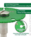 Close-up of Diamond Metal Cut Off Wheel Set Pro Grade Heavy Duty 40mm with vacuum brazed diamond grit 45 50