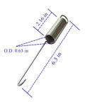 Washing Machine Repair Kit DIY Friendly With Three Suspension Springs WP63907 One Counterweight W10250667 Three Tub Wear Pads 285744 For Whirlpool Washers Replacement Parts spring close-up, 6.3 in