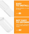 Heavy Duty Drawer Slides 2 Pack Smooth Operation White Plastic Rails easy to install, not easy to deform details