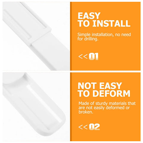 Heavy Duty Drawer Slides 2 Pack Smooth Operation White Plastic Rails easy to install, not easy to deform details