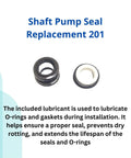 Hayward Super Pump Gasket Seal O Ring Repair Kit For SP2600 1600 2600X components with lubricant description and shaft seals