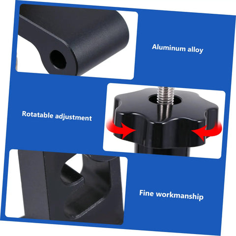 Close-up of a Fast Acting Track Clamp Woodworking Hold Down Clip T Slot Clamp for Carpentry, showing aluminum alloy material and adjustability.
