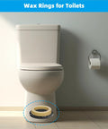 Two Pack Thick Toilet Wax Ring Seal Kit For 3 Inch And 4 Inch Waste Lines, installed under a toilet showing placement.