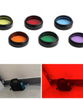 Six Pack 1.25 Inch Telescope Filter Set Nebula Color Filters For Eyepieces Aluminum Alloy Storage Box For Astronomy Observing Deep Sky