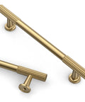 20 Pack 5 Inch Champagne Bronze Cabinet Pulls Heavy Duty Solid Kitchen Cabinet Handles For Cabinets And Drawers Champagne Gold Hardware For Bathrooms Built Tough Easy Install Rust Proof, angled view