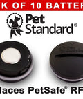 Premium RFA 67 Replacement Batteries For PetSafe Dog Training Collars, Pack of 10 with smooth operation design.
