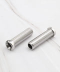 Two Pack Stainless Steel Sink Strainer Screws 304 Thickened Threaded Connector M12 For Wash Basin Drainage on marble surface