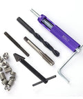 Premium Stainless Steel Thread Repair Insert Kit For 10 X 1.25 Threads M10 Fix Stripped Bolt Holes In Soft Metals With Heavy Duty Drill Tap Install Tool Set, with drill, tap, inserts, and handle