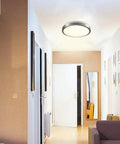 16 Inch LED Motion Sensor Ceiling Light With 23W 1200LM Daylight Sensor installed in a hallway