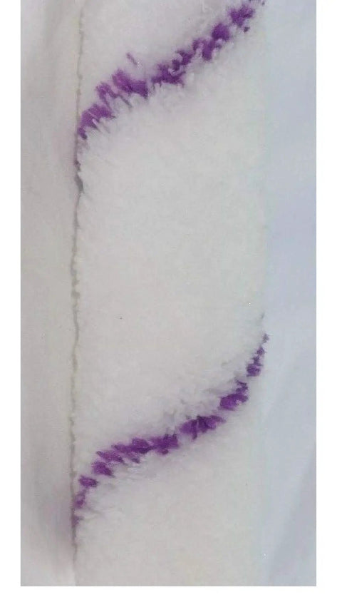 Top Shelf 4 Inch Microfiber Mini Paint Roller Covers 3/8 Nap Solvent Resistant showing soft white fabric texture.