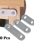 Stainless Steel Corner Brackets Set 10 Pcs Flat Mending Plates for Wood Furniture Stability Heavy Duty