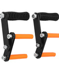 Heavy Duty Plywood Carrier Tool And Panel Lifter Handle For Drywall And Glass With Secure Anti Slip Grip No Sweat Load Puller For Every Build Site Crew, black and orange handles.