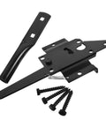 Heavy Duty Garden Gate Hinges One Set Rust Resistant Steel Hardware For Wooden Outdoor Fences Built Tough Weatherproof Gear No Sweat Installation Super Solid Top Notch Backyard Upgrade with installation screws and components.