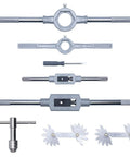 Components of All In One Pro Grade Master Tap And Die Set With Premium Titanium Coating For SAE And Metric Threads From M3 To M16