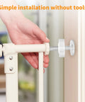 Heavy Duty M10 Threaded Spindle Rods For Baby Safety Gates 4 Pack White Replacement Mounting Bolts shown during simple installation
