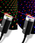 Lit 2 Pack USB Star Night Lights with 3 Color Modes showing red, green, blue light effects, 360 rotatable star head.