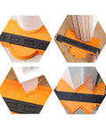 Digital Caliper, Contour Gauge Copy Tool with Lock 6/10 Inch capturing detailed profile measurements on wood surfaces.