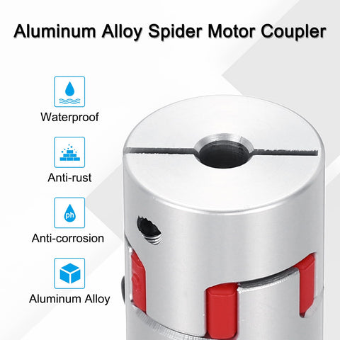Aluminum 5mm To 5mm Flexible Spider Shaft Coupler L25mm X D20mm 25mm Long 20mm Diameter for 3D printers and CNC, close-up view.