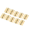 Beefy Rotating Concealed Cabinet Hinges Set, 10 Pcs mini door hinges, brass, 30x21mm, laid flat